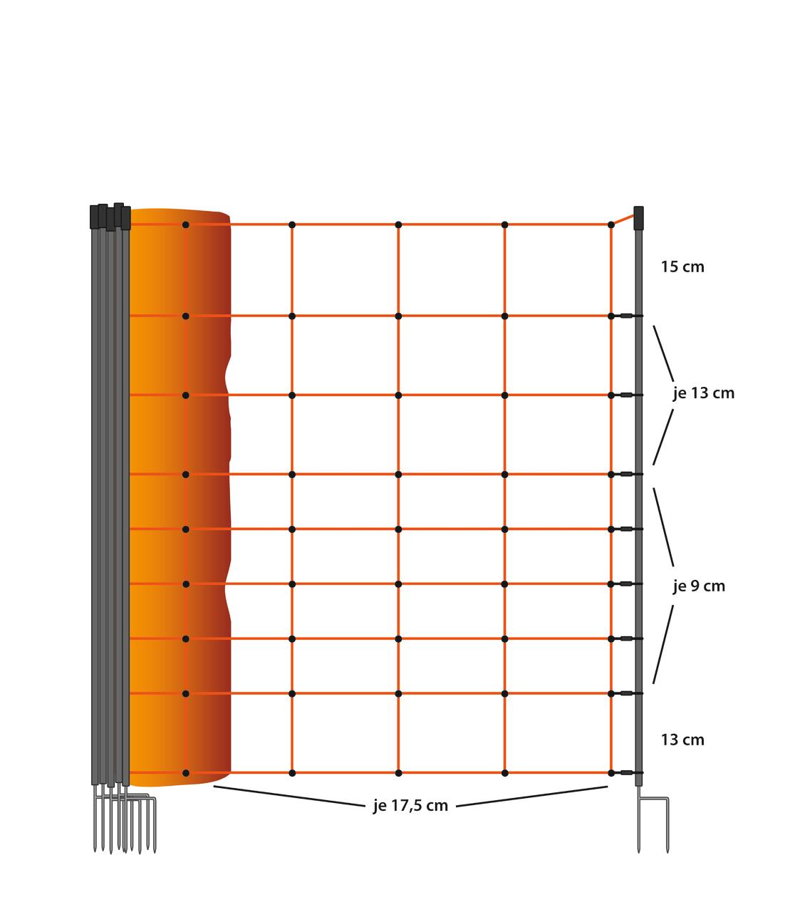 AKO OviNet Filet pour moutons orange 90 cm