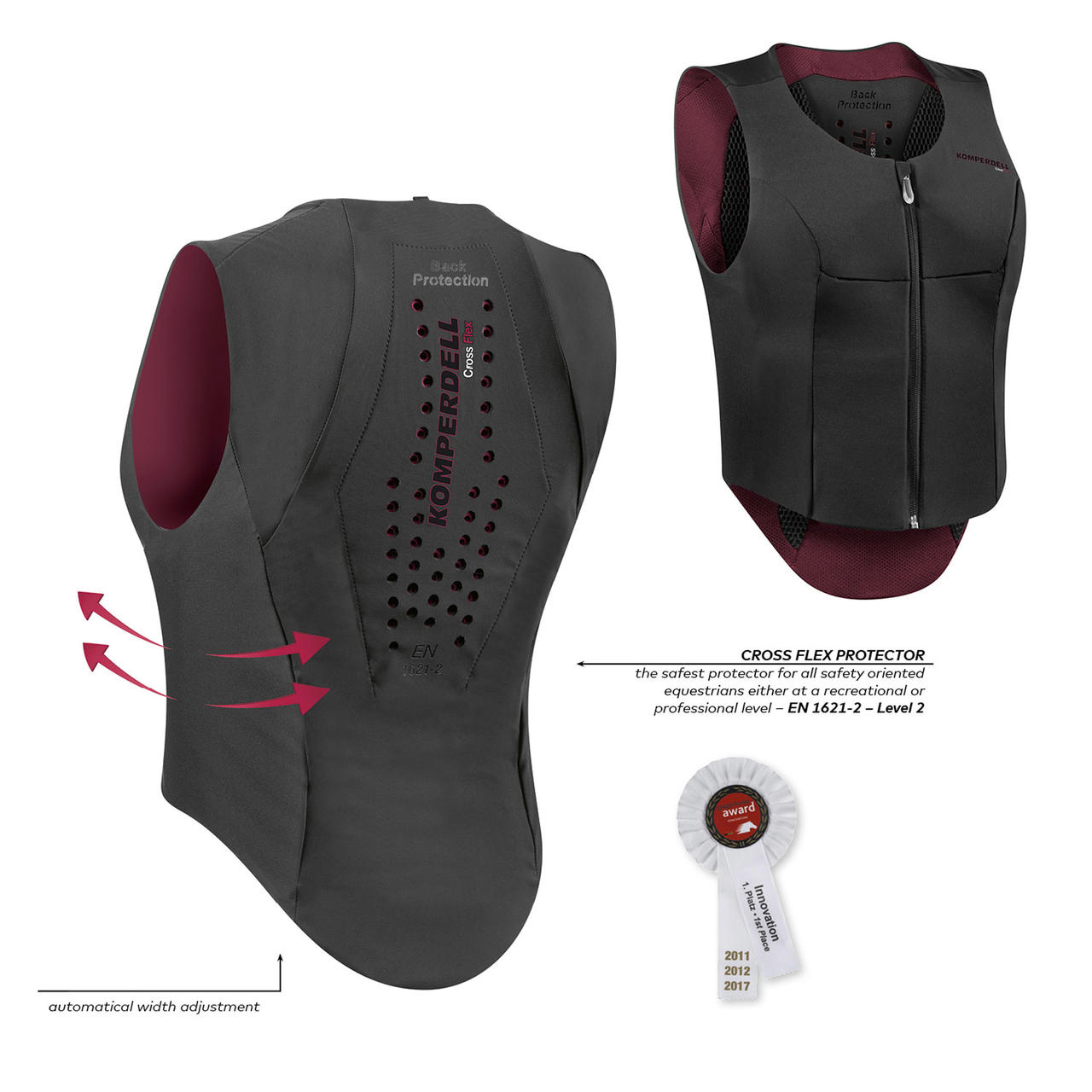 Komperdell Ballistic Gilet de protection d'équitation Flex Fit Slim