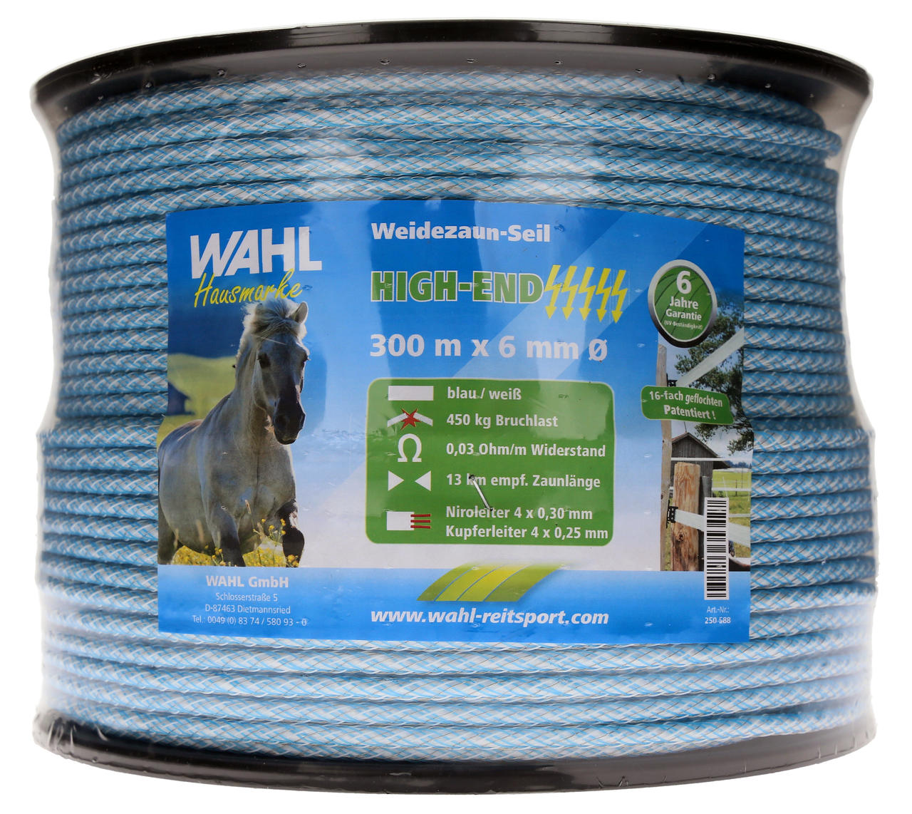 WAHL-Hausmarke CORDON DE CLÔTURE - HIGH END - 6mm/300m