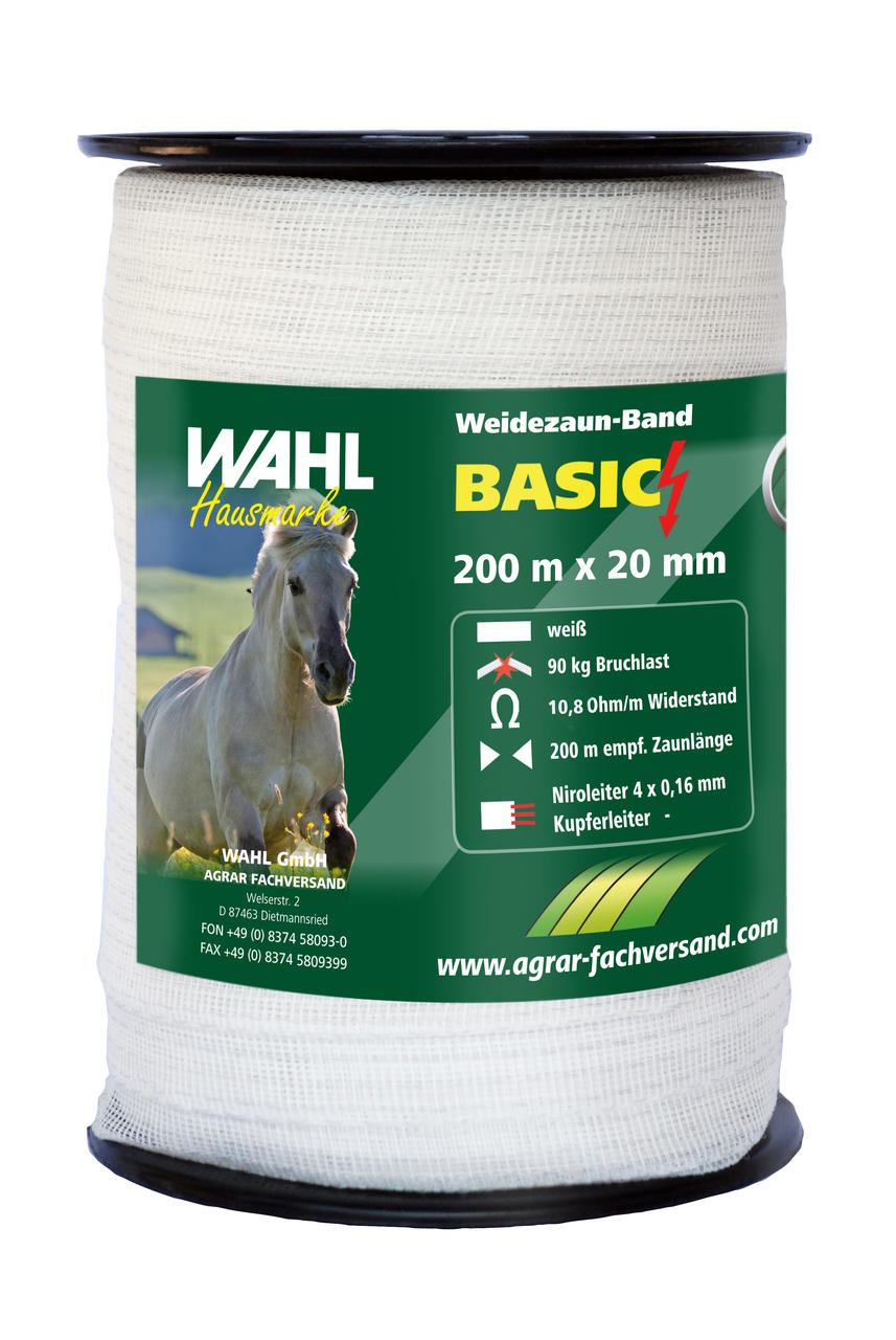 WAHL-Hausmarke RUBAN DE CLÔTURE - BASIC - 20mm/200m