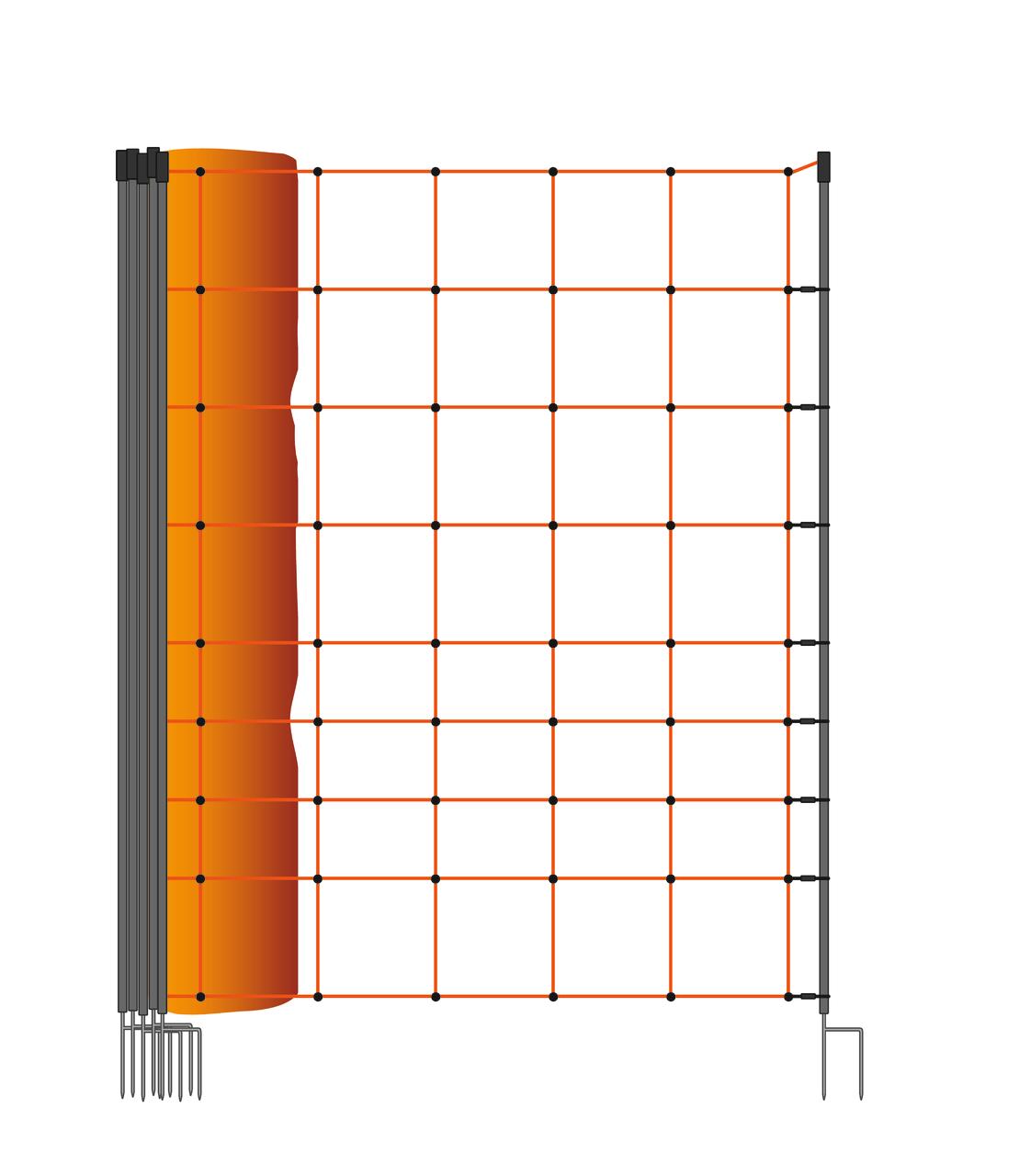 Filet pour moutons double pointe, 105 cm / 50 m