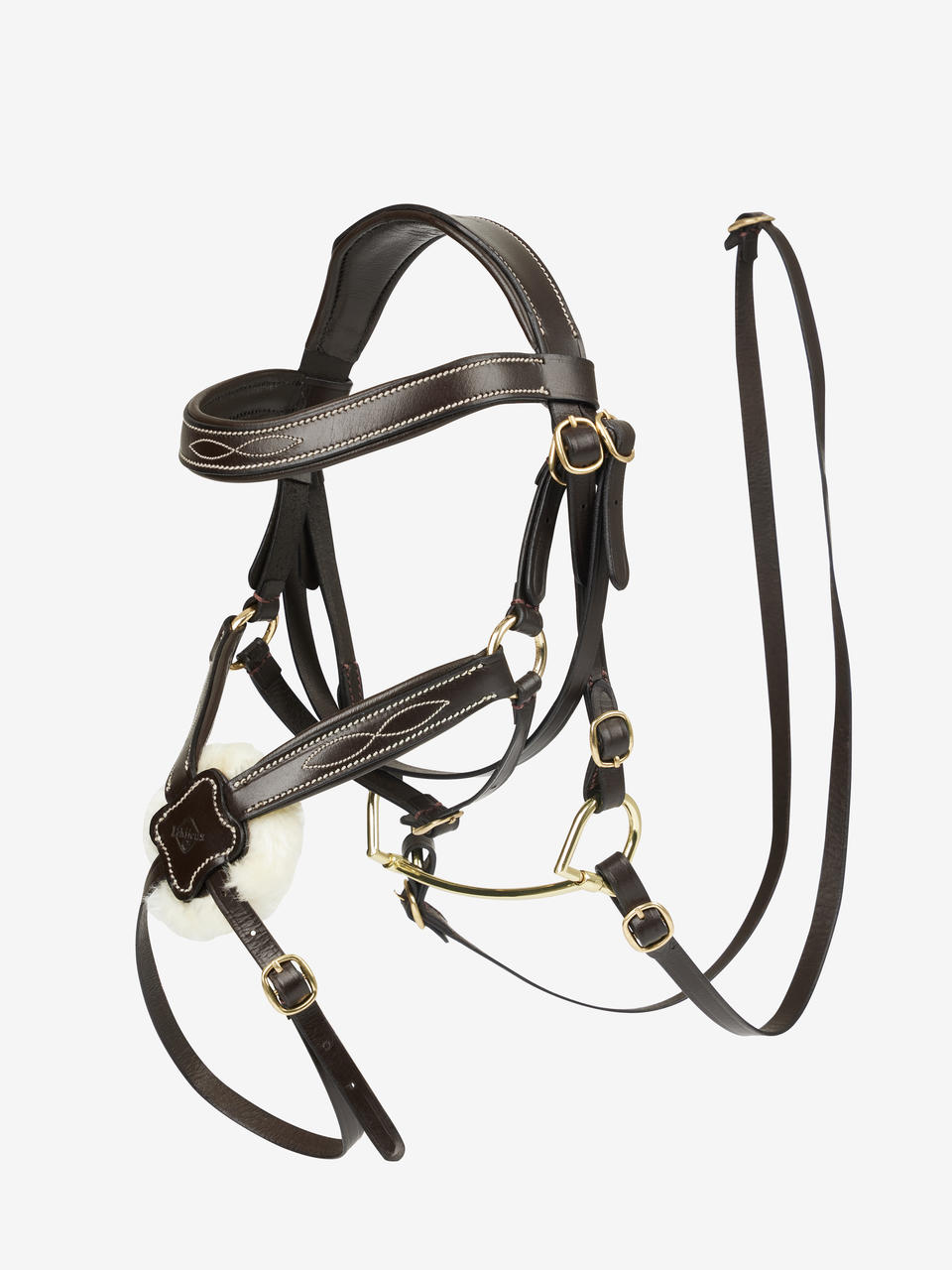 LeMieux Bridon muserolle croisée Hobby Horse marron