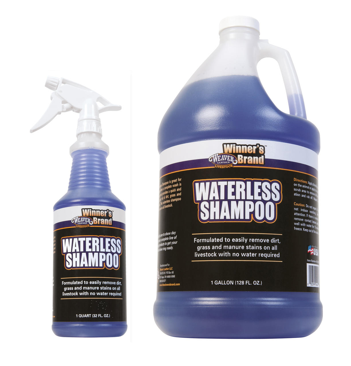 Weaver-Leather Shampooing sans eau - différentes quantités