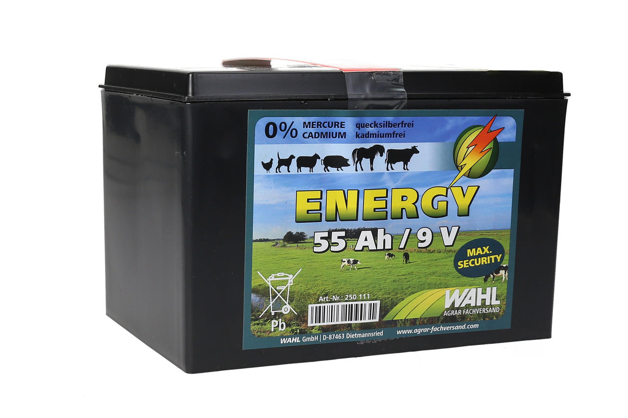 WAHL-Hausmarke Batterie pour clôture électrique 9 V - 55Ah