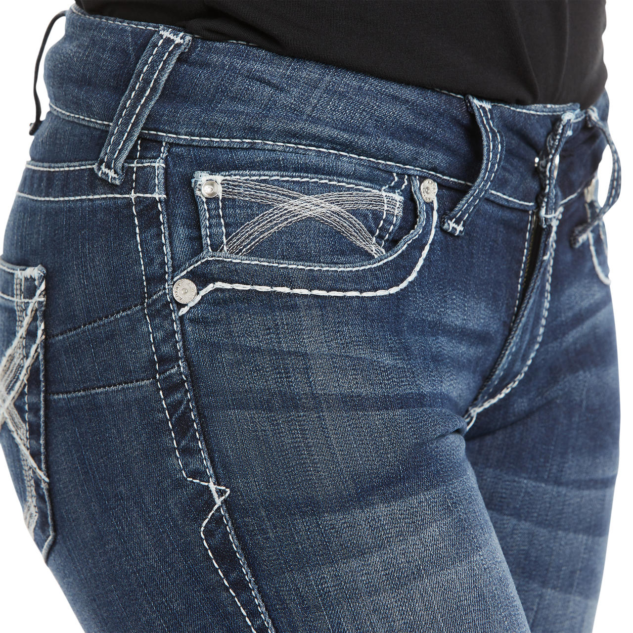 ARIAT Jean R.E.A.L. Mid Rise stretch Ivy taille mi-haute 
