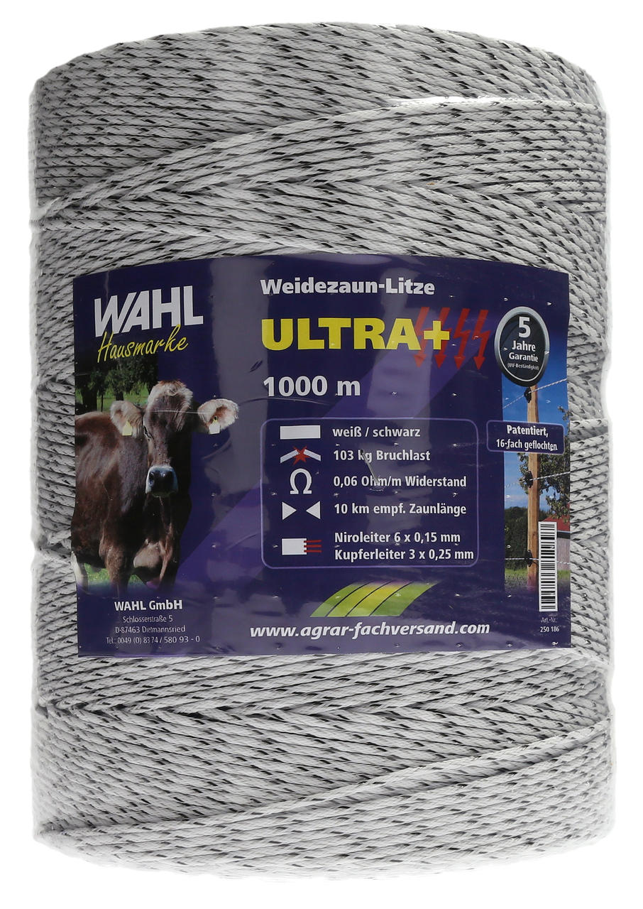 WAHL-Hausmarke Fil de clôture - ULTRA+ - 3 mm / 1000 m