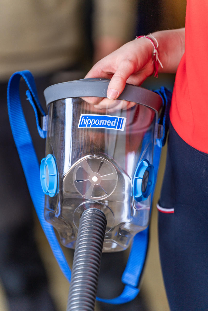 Hippomed AirOne Inhalateur à ultrasons pour chevaux, masque inclus