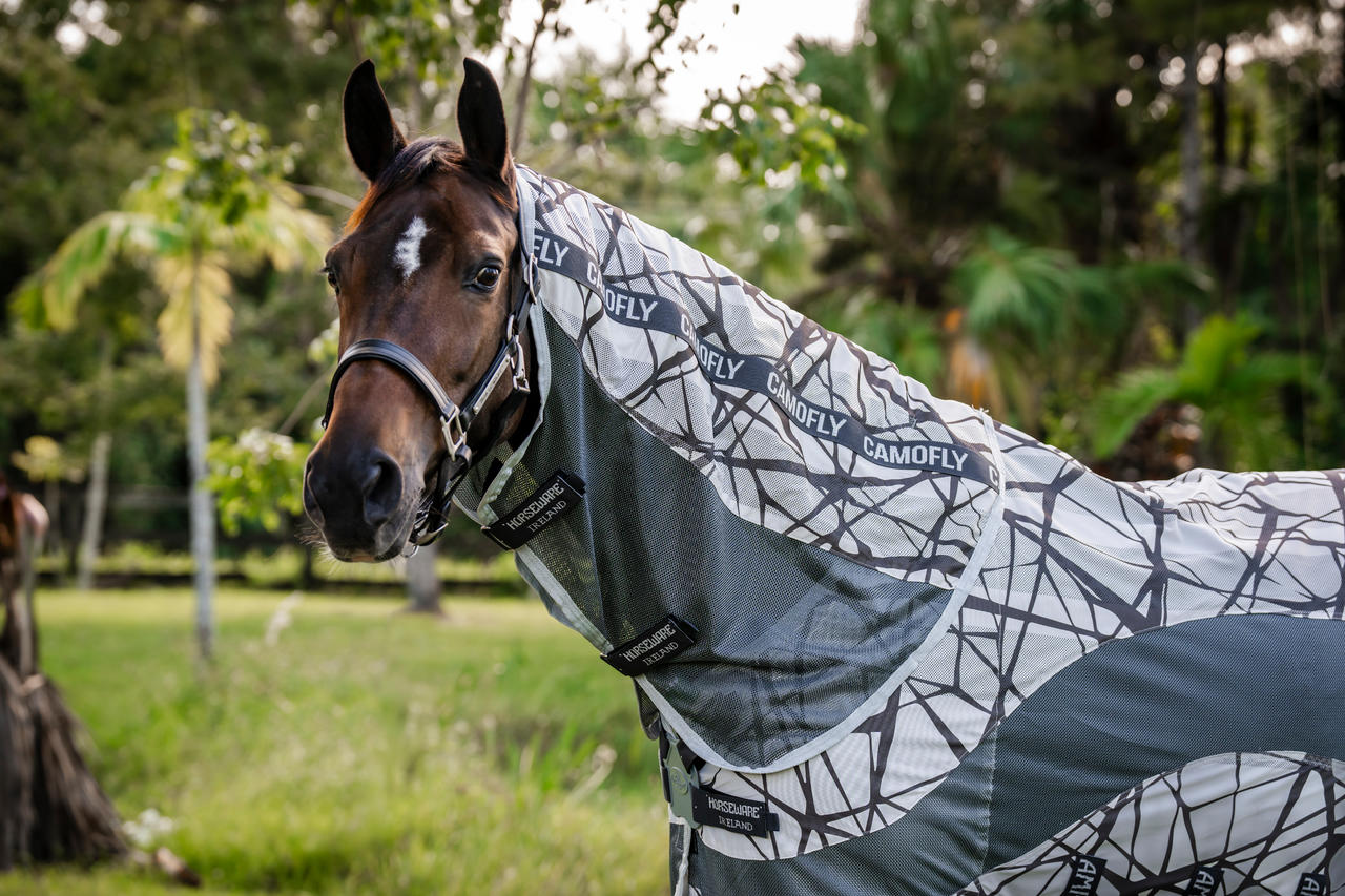 Horseware Couverture anti-mouches Amigo CamoFly Plus