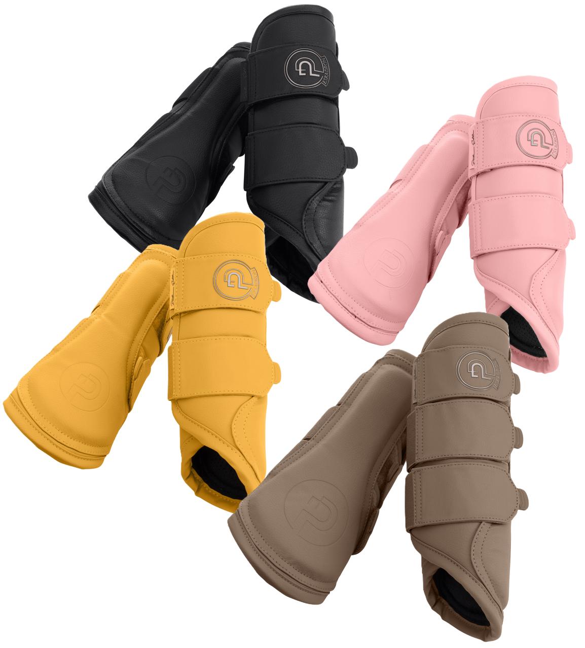 Guêtres Eskadron Simili Cuir Noir Platinum 2025 - Pour Cheval - Protection Et Confort - Fermeture Velcro
