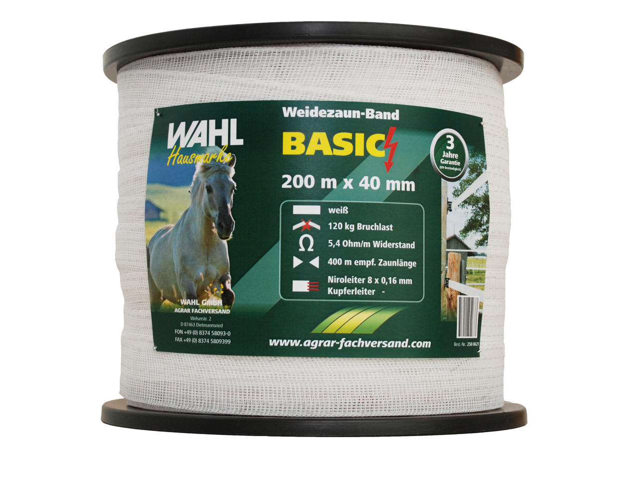 WAHL-Hausmarke RUBAN DE CLÔTURE - BASIC - 40mm/200m