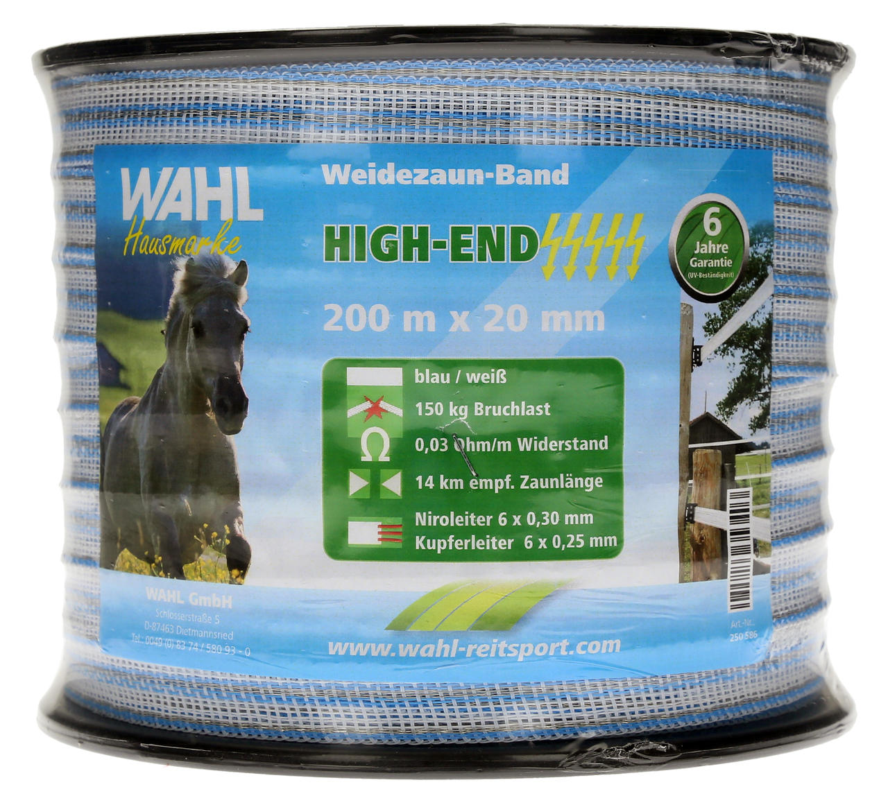 WAHL-Hausmarke RUBAN DE CLÔTURE - HIGH END - 20mm/ 200m
