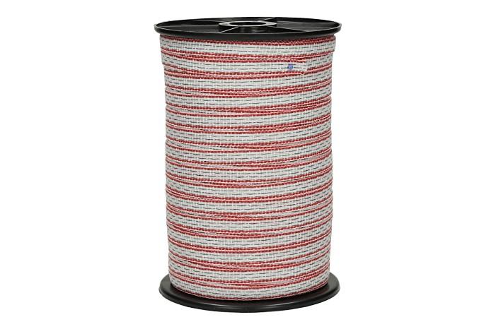WAHL-Hausmarke RUBAN DE CLÔTURE SUPRA - 10mm/200m, blanc-rouge