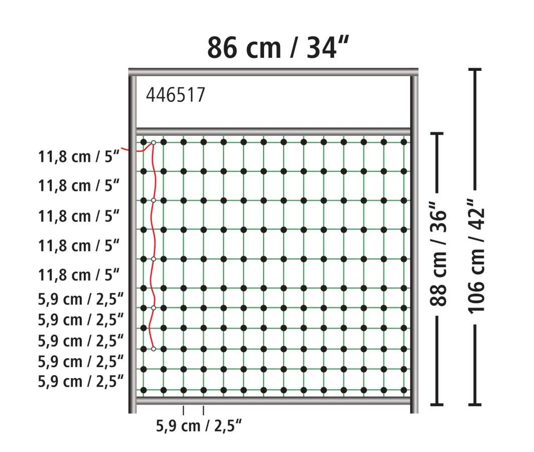 AKO Porte pour filets électrifiés jusqu'à 106 cm