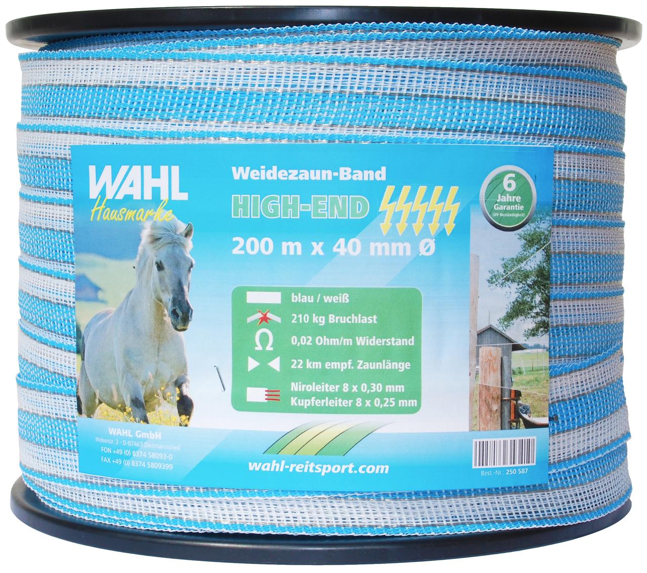 WAHL-Hausmarke RUBAN DE CLÔTURE - HIGH END - 40mm/ 200m