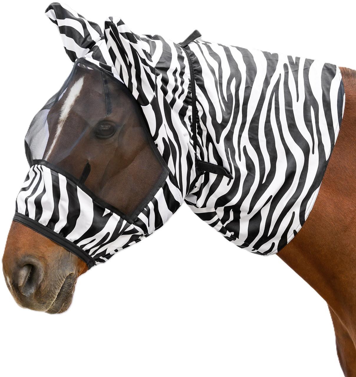 Waldhausen Masque anti-mouches anti-eczéma Zebra » Couleur: noir/blanc ...