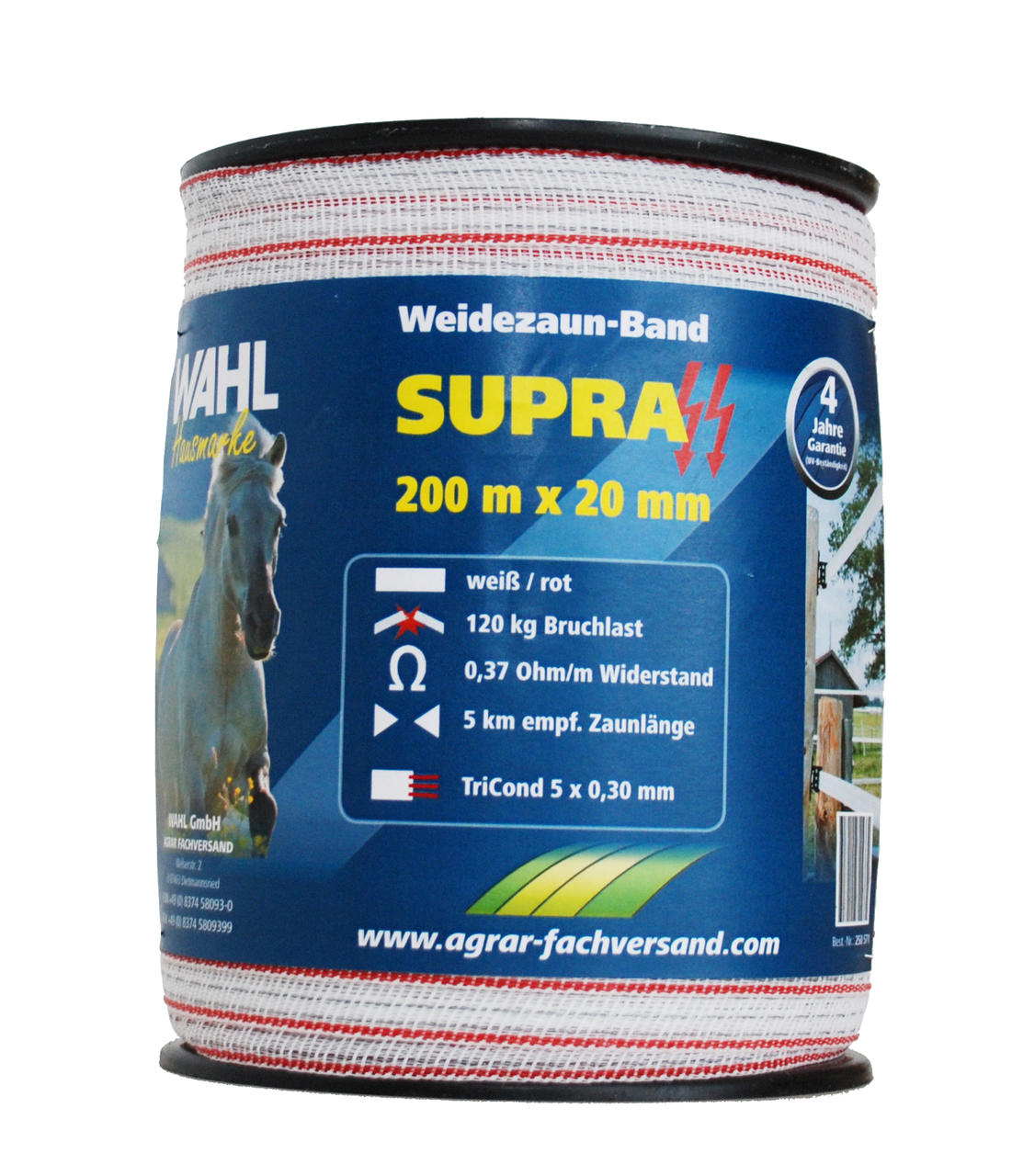 WAHL-Hausmarke RUBAN DE CLÔTURE - SUPRA - 20mm/200m