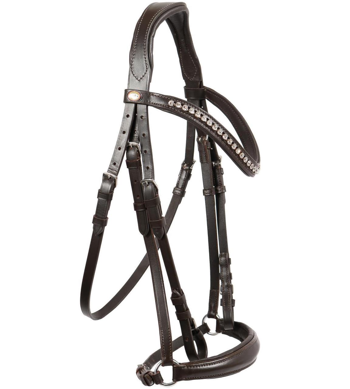 Bridon Kerbl Kingston Pour Poney - Anatomique Strass & Passepoil - Confort & Élégance Marron