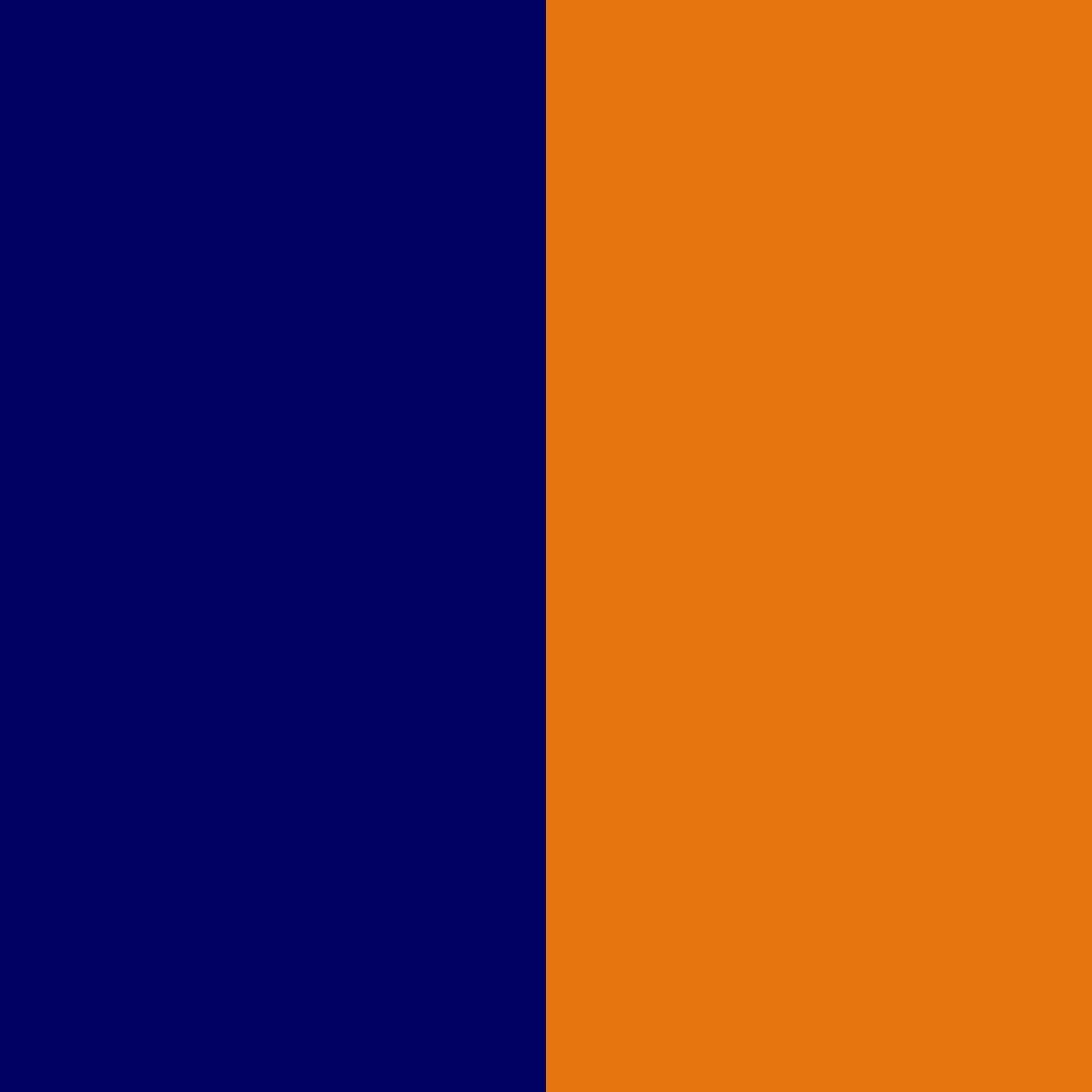 bleu marine/orange