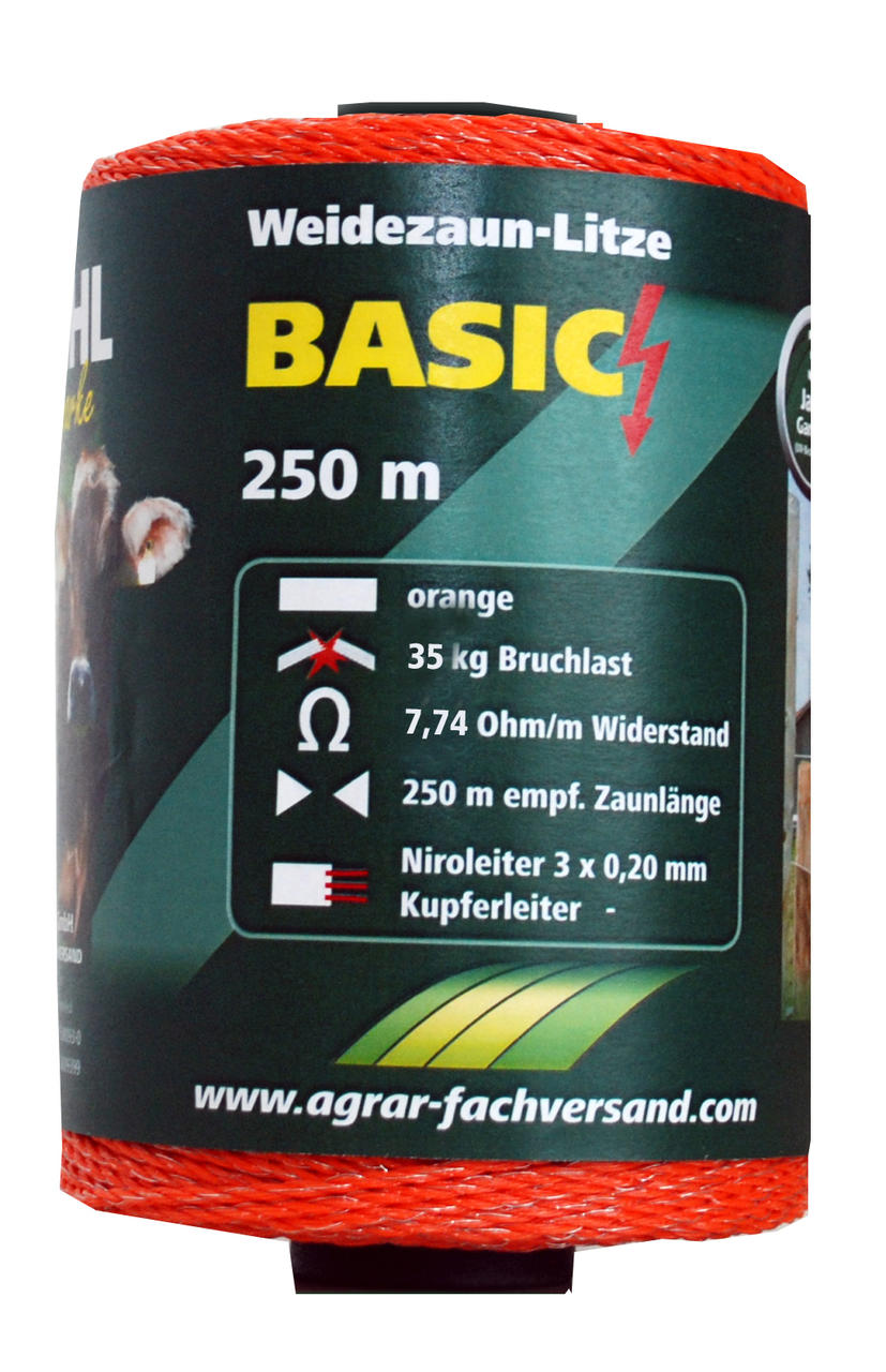 WAHL-Hausmarke FIL DE CLÔTURE - BASIC - 250m - orange