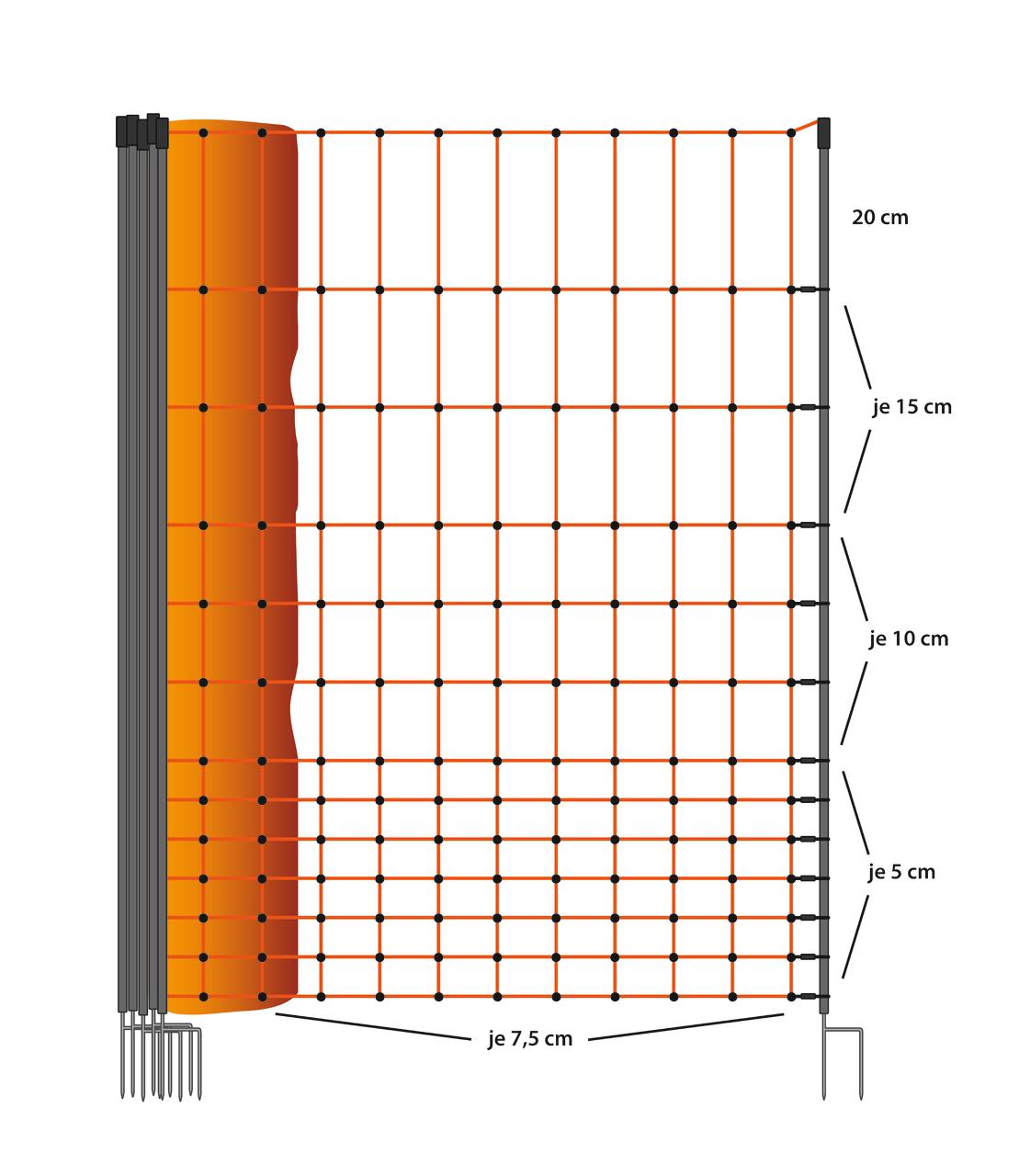 WAHL-Hausmarke Filet pour volailles, 110 cm x 50 m, pointe double
