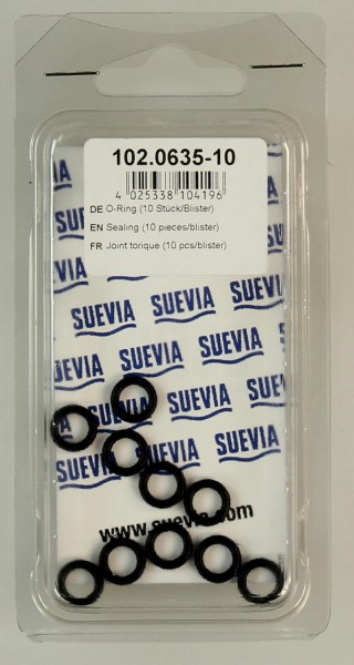 Suevia Joints toriques 6,5 x 2 mm - 10 pièces/blister