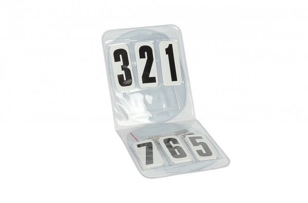Porte-numéros de départ carré, blanc (paire)
