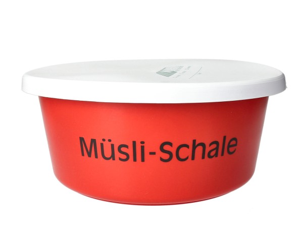 Bol à muesli rouge, avec couvercle